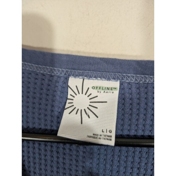 Blue Henley Women's Top - Picture 5 of 8